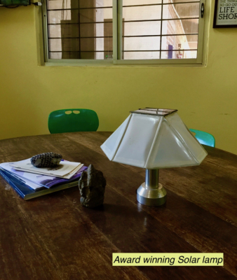 Award winning solar lamp