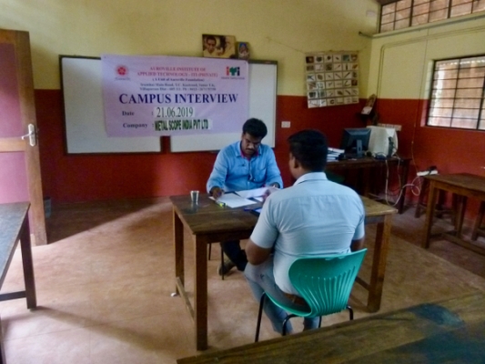 Campus Interview by the company Metalscope