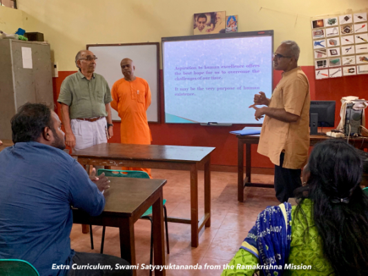 Extra Curriculum, Swami Satyayuktananda from Ramakrishna Mission about values for teachers