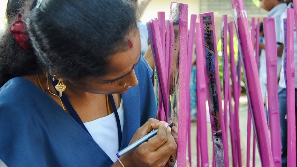 AIAT students are part of Bogna Grazyna Jaroslawski's 'Pink Silence' social art project