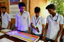 LED name board by electronic students 
