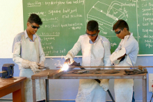 Welding works by students